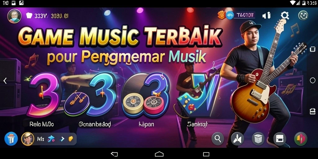Screenshot gameplay 333V menampilkan interaksi seru dengan musik.