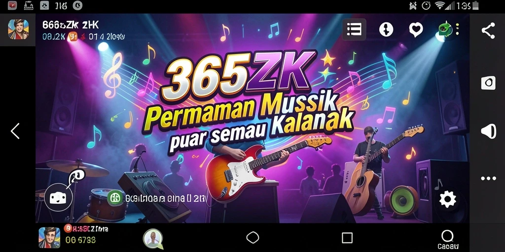 Screenshot utama 365ZK menampilkan antarmuka permainan musik yang mengasyikkan.