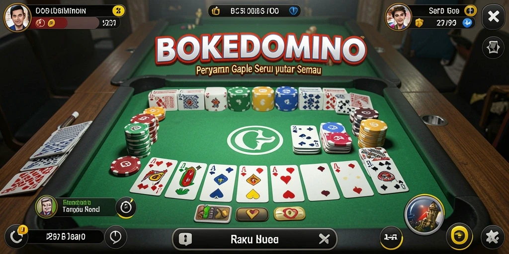 Screenshot gameplay BOKEDOMINO yang seru dan menarik.