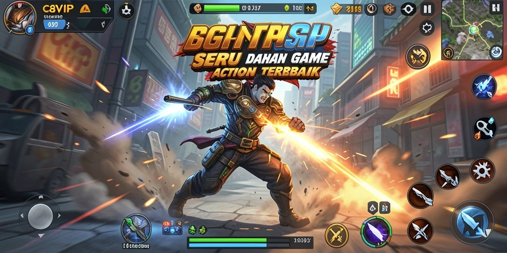 Screenshot C8VIP menampilkan aksi seru dalam pertempuran yang menegangkan.