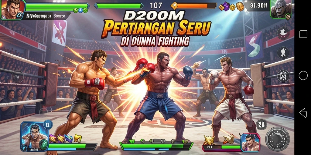 Tampilan seru gameplay Fighting di D200M dengan aksi mendebarkan.