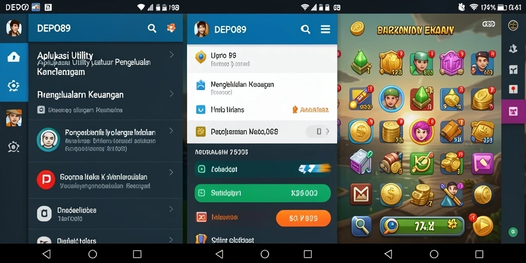 Tampilan antarmuka pengguna DEPO89 yang intuitif dan mudah digunakan.