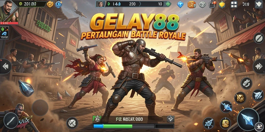 Gameplay seru dan mendebarkan di GELAY88 Battle Royale.