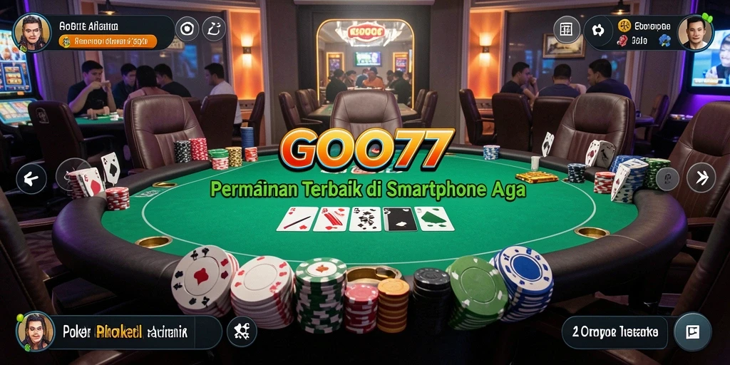 Tampilan gameplay GOGO77 saat bermain poker dengan teman.