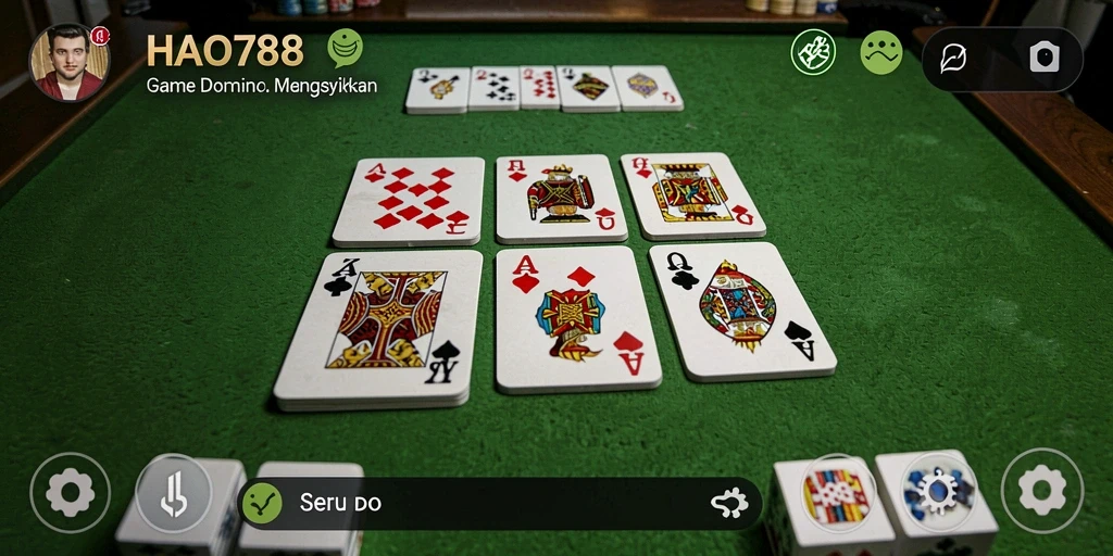 Tampilan gameplay HAO788 yang menarik dan menantang dalam permainan Domino.