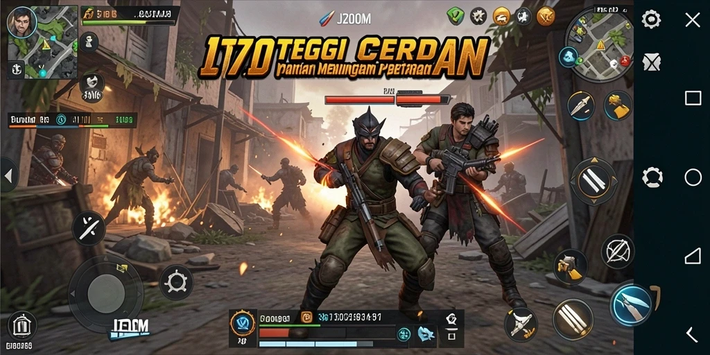 Tangkapan layar dari gameplay menegangkan dan strategis J200M.
