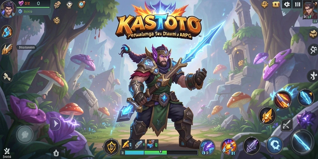 Tampilan gameplay KASTOTO yang penuh aksi dan petualangan.