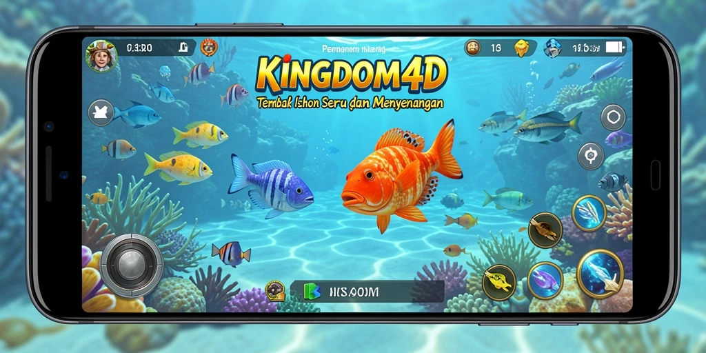 Tampilan gameplay <strong>KINGDOM4D</strong> yang menarik dengan berbagai jenis ikan.