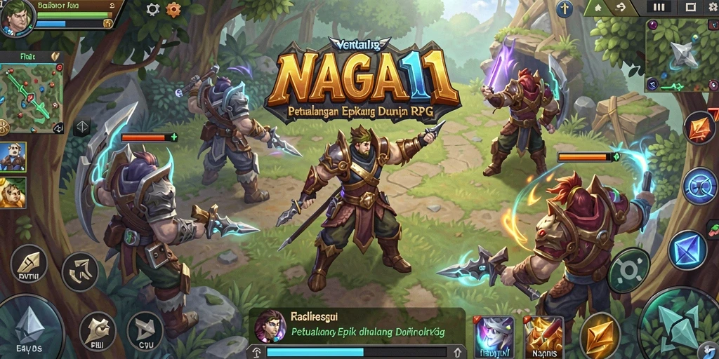 Screenshot gameplay NAGA11 menampilkan aksi seru di dunia RPG yang memukau.