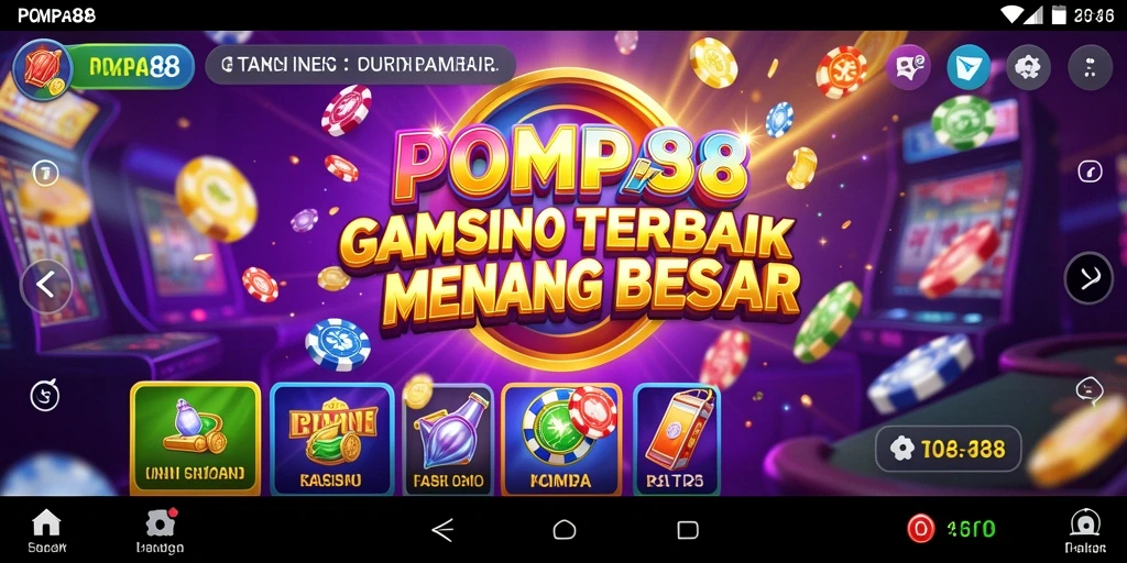 Tampilan menarik gameplay POMPA88 dengan berbagai permainan Kasino.