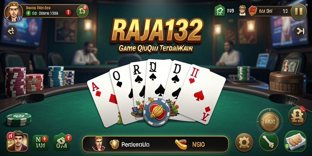 Tampilan gameplay seru RAJA132 saat bermain QiuQiu.