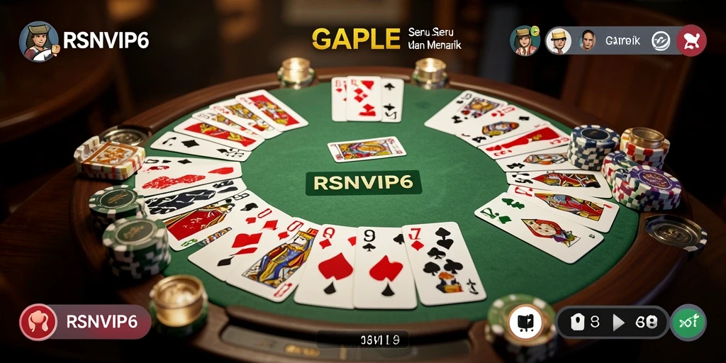 Screenshot gameplay RSNVIP6 menampilkan keseruan bermain Gaple.