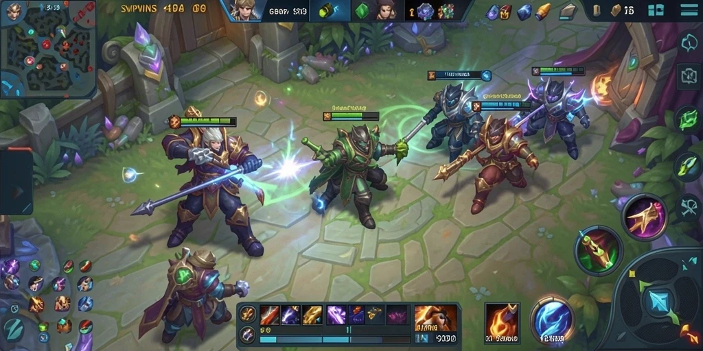 Tampilan gameplay MOBA yang seru di dalam SVIPWINS.