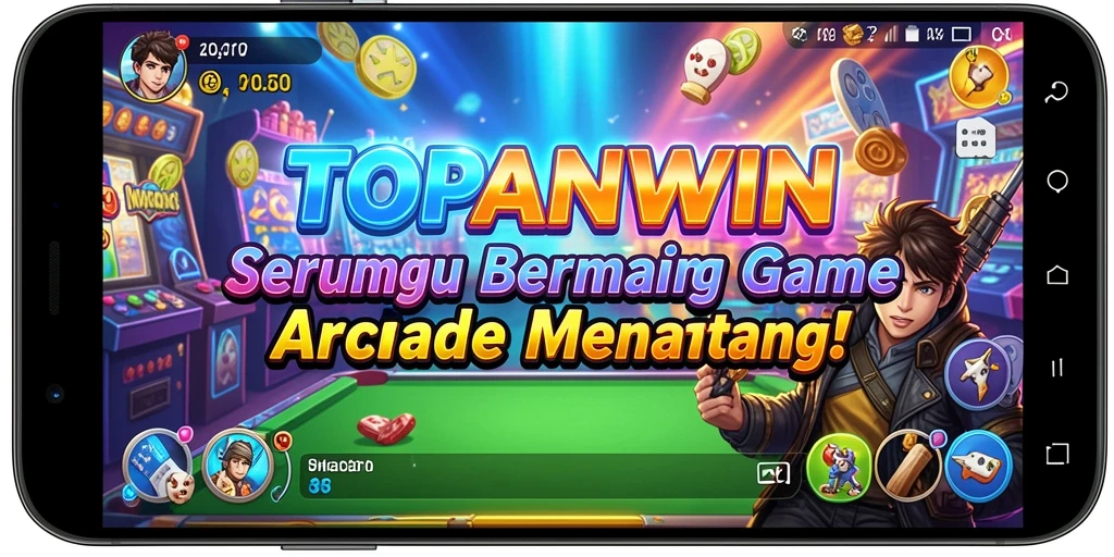 Tangkapan layar gameplay TOPANWIN yang menunjukkan serunya tantangan arcade.