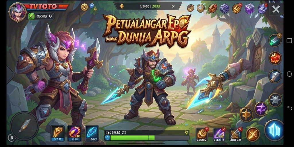 Gameplay seru dengan pertarungan epik di TVTOTO.