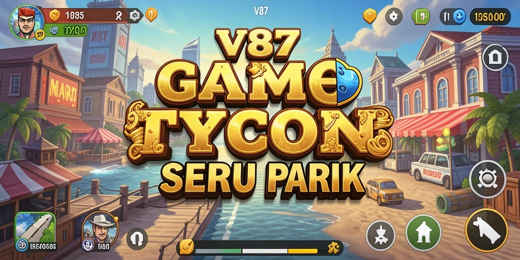 Tampilan gameplay V87 yang menarik dan penuh strategi Tycoon.