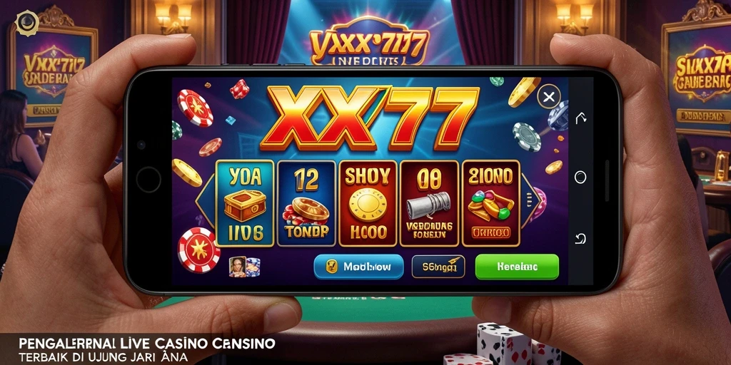 Screenshot gameplay Live Casino XXX777 dengan dealer profesional.