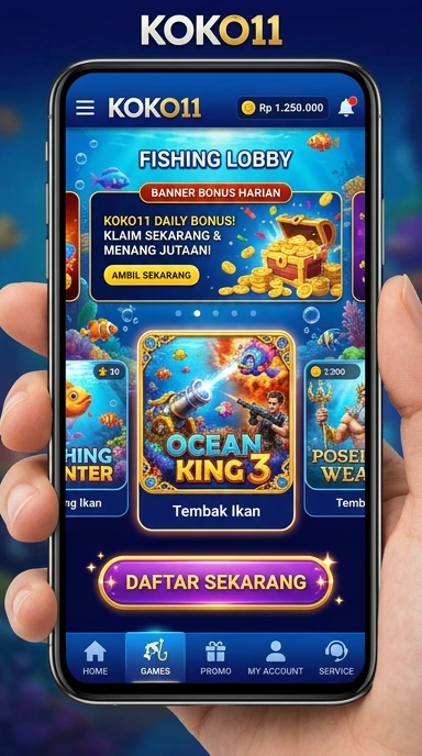 Tampilan halaman utama koko11 yang sederhana dan menarik.